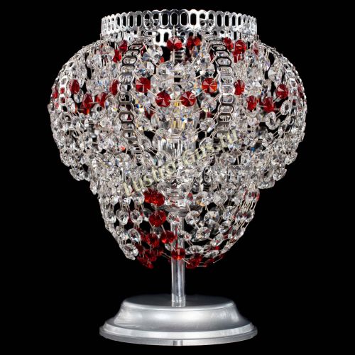 Настольная лампа Альфа №1 красная в Самаре Гусь Хрустальный