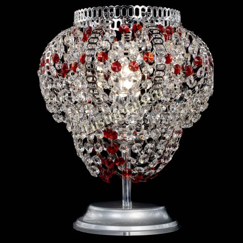 Настольная лампа Альфа №1 красная в Самаре Гусь Хрустальный