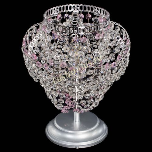 Настольная лампа Альфа №1 розовая в Самаре Гусь Хрустальный