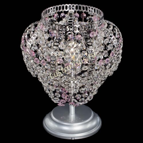 Настольная лампа Альфа №1 розовая в Самаре Гусь Хрустальный