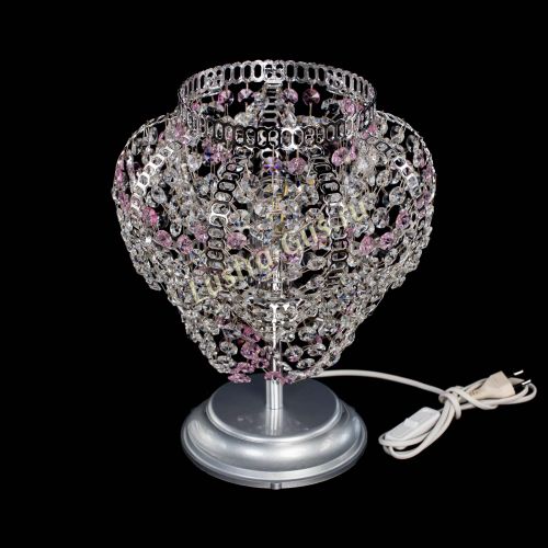 Настольная лампа Альфа №1 розовая в Самаре Гусь Хрустальный