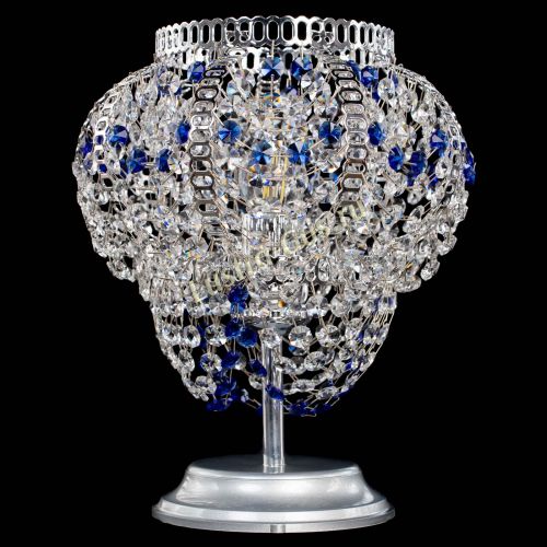 Настольная лампа Альфа №1 синяя в Самаре Гусь Хрустальный