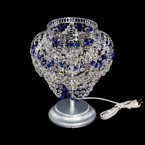 Настольная лампа Альфа №1 синяя в Самаре Гусь Хрустальный