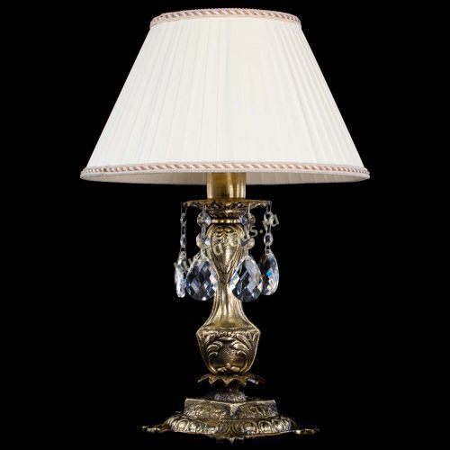 Бронзовая настольная лампа Антик №1 Баден с абажуром в Самаре Гусь Хрустальный