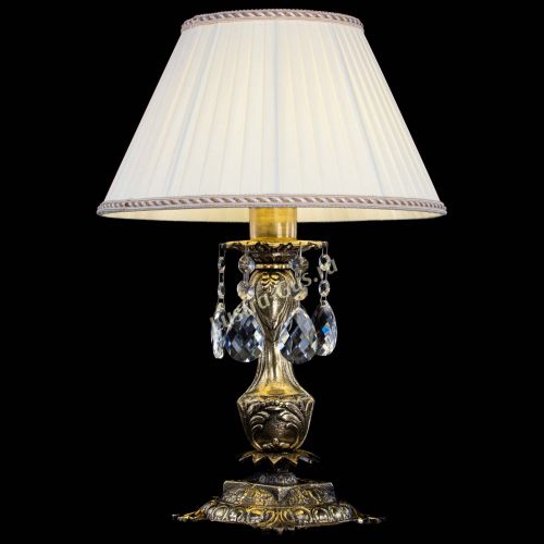 Бронзовая настольная лампа Антик №1 Баден с абажуром в Самаре Гусь Хрустальный