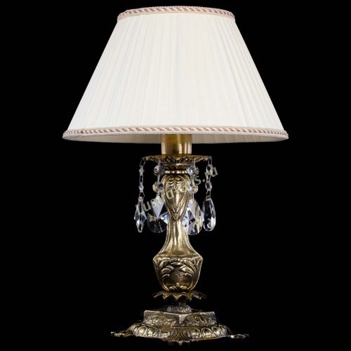 Бронзовая настольная лампа Антик №1 Лучик с абажуром в Самаре Бронзовая настольная лампа Антик №1 Лучик с абажуром в Самаре