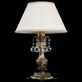 Бронзовая настольная лампа Антик №1 Шар  с абажуром в Самаре