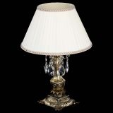 Бронзовая настольная лампа Антик №1 Журавлик с абажуром в Самаре