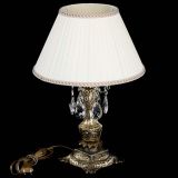 Бронзовая настольная лампа Антик №1 Журавлик с абажуром в Самаре