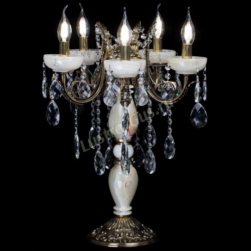 Настольная лампа Антик №5 с камнем в Самаре Гусь Хрустальный