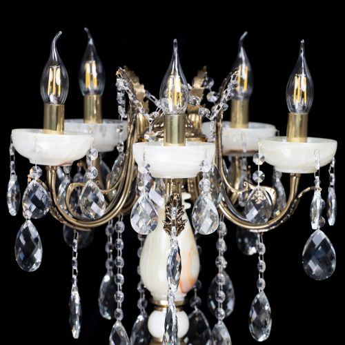 Настольная лампа Антик №5 с камнем в Самаре Гусь Хрустальный