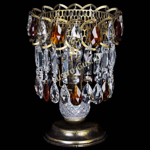 Настольная лампа Астра №1 под бронзу Чайная в Самаре Гусь Хрустальный