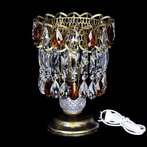 Настольная лампа Астра №1 под бронзу Чайная в Самаре Гусь Хрустальный