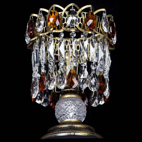 Настольная лампа Астра №1 под бронзу Чайная в Самаре Гусь Хрустальный