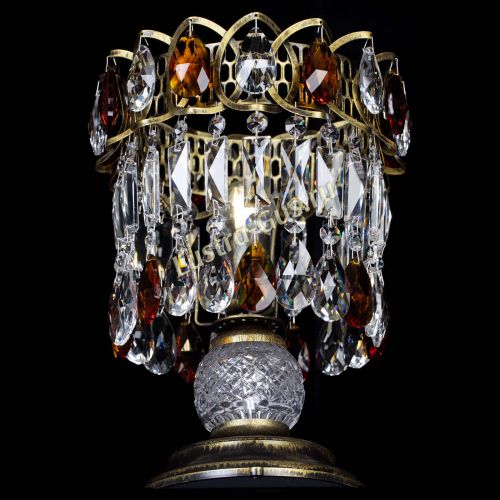 Настольная лампа Астра №1 под бронзу Чайная в Самаре Гусь Хрустальный