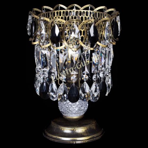 Настольная лампа Астра №1 под бронзу Черная в Самаре Гусь Хрустальный