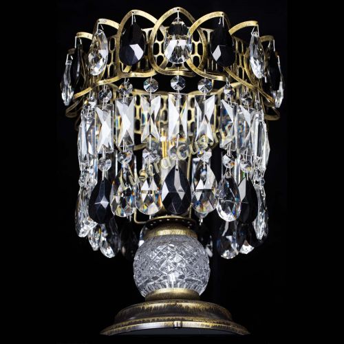 Настольная лампа Астра №1 под бронзу Черная в Самаре Гусь Хрустальный