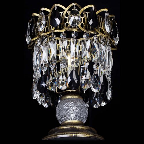 Настольная лампа Астра №1 под бронзу Черная в Самаре Гусь Хрустальный