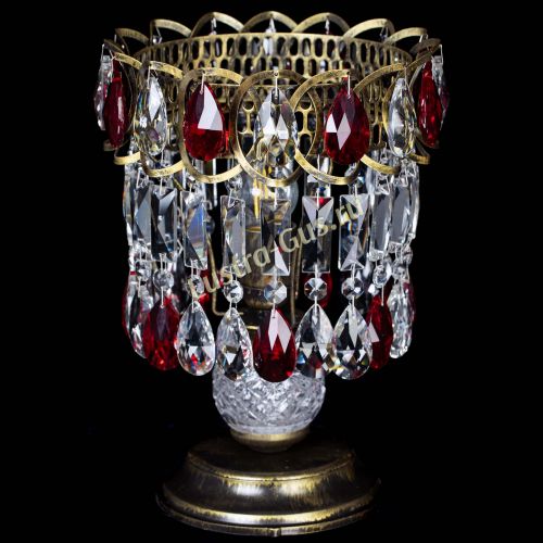 Настольная лампа Астра №1 под бронзу Красная в Самаре Гусь Хрустальный