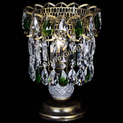 Настольная лампа Астра №1 под бронзу Зеленая в Самаре Гусь Хрустальный