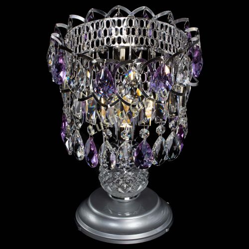 Настольная лампа Астра №1 фиолетовая в Самаре Гусь Хрустальный