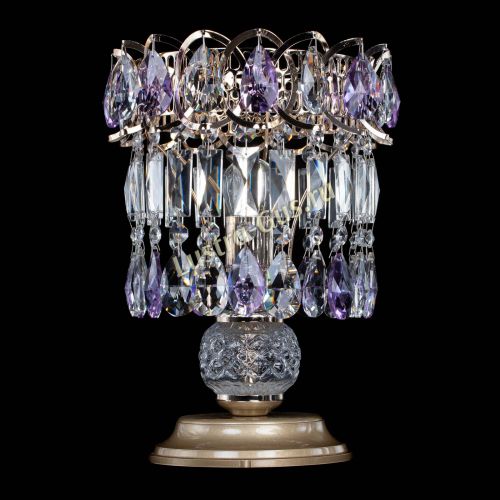 Настольная лампа Астра №1 фиолетовая в Самаре Гусь Хрустальный