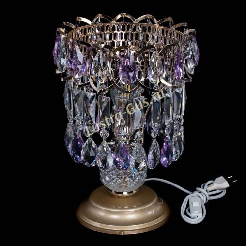 Настольная лампа Астра №1 фиолетовая в Самаре Гусь Хрустальный