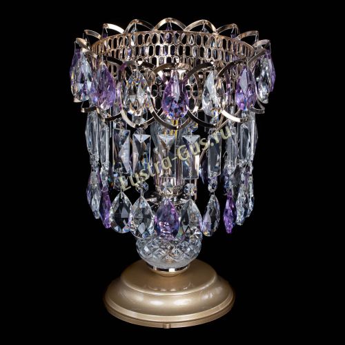 Настольная лампа Астра №1 фиолетовая в Самаре Гусь Хрустальный