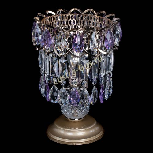 Настольная лампа Астра №1 фиолетовая в Самаре Гусь Хрустальный