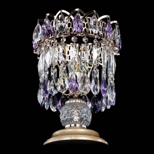 Настольная лампа Астра №1 фиолетовая в Самаре Гусь Хрустальный