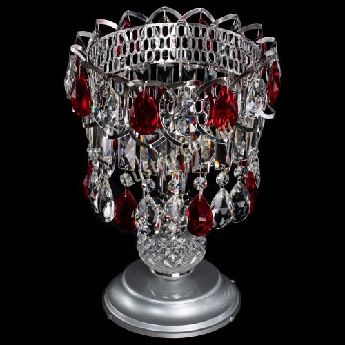 Настольная лампа Астра №1 красная в Самаре Гусь Хрустальный