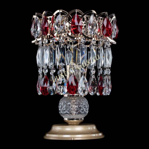 Настольная лампа Астра №1 красная в Самаре Гусь Хрустальный