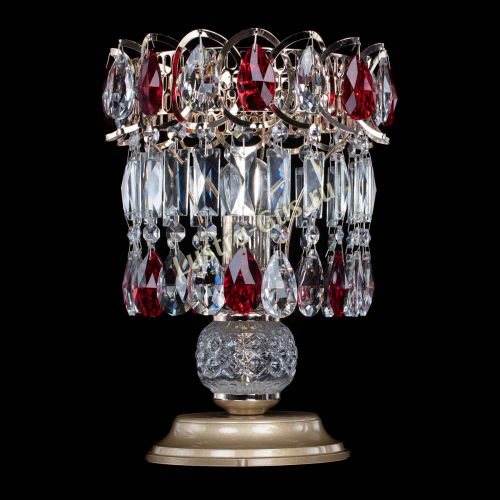 Настольная лампа Астра №1 красная в Самаре Гусь Хрустальный
