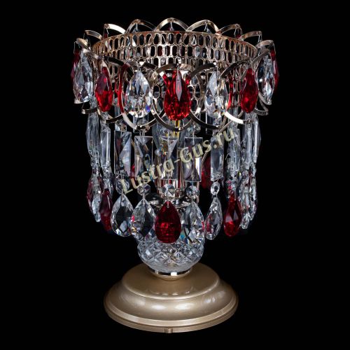 Настольная лампа Астра №1 красная в Самаре Гусь Хрустальный