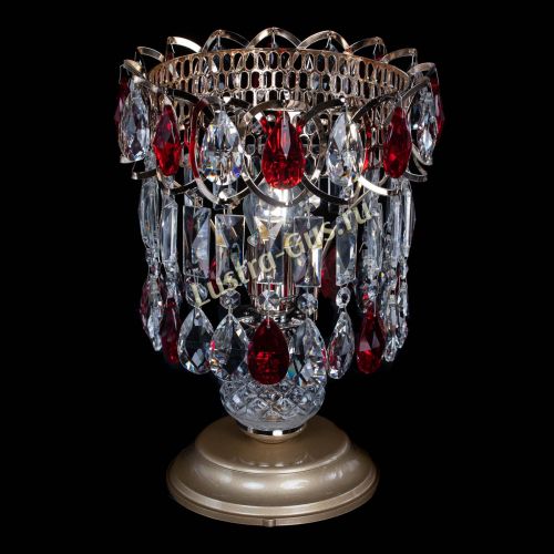 Настольная лампа Астра №1 красная в Самаре Гусь Хрустальный