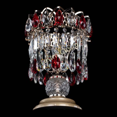 Настольная лампа Астра №1 красная в Самаре Гусь Хрустальный