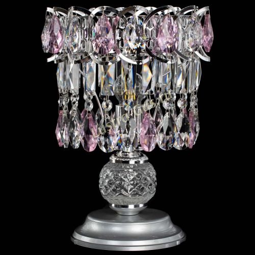 Настольная лампа Астра №1 розовая в Самаре Гусь Хрустальный