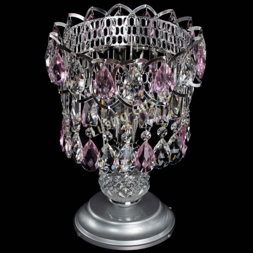 Настольная лампа Астра №1 розовая в Самаре Гусь Хрустальный