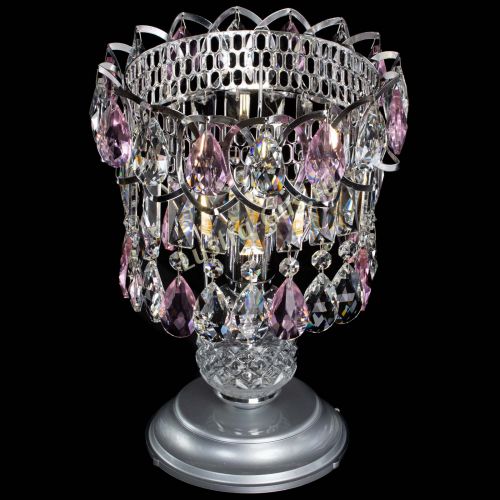 Настольная лампа Астра №1 розовая в Самаре Гусь Хрустальный