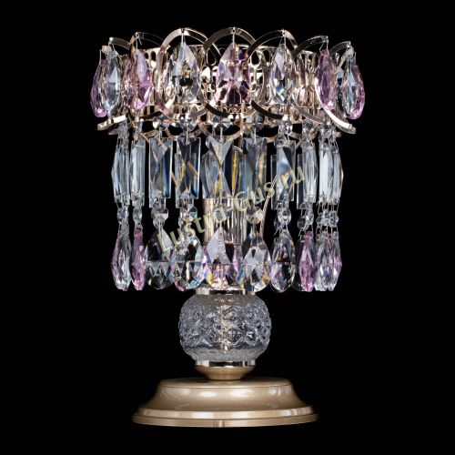 Настольная лампа Астра №1 розовая в Самаре Гусь Хрустальный