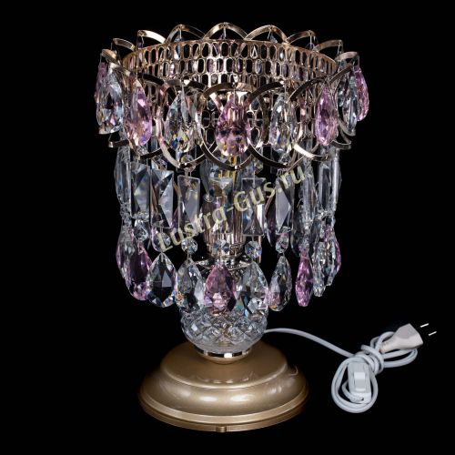 Настольная лампа Астра №1 розовая в Самаре Гусь Хрустальный