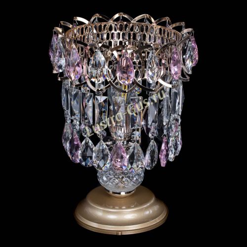 Настольная лампа Астра №1 розовая в Самаре Гусь Хрустальный