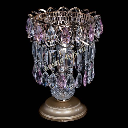 Настольная лампа Астра №1 розовая в Самаре Гусь Хрустальный