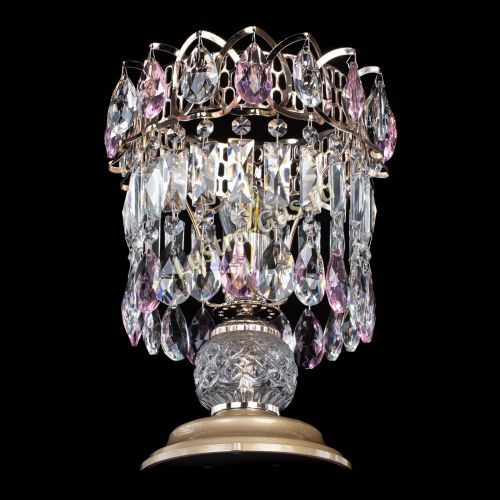 Настольная лампа Астра №1 розовая в Самаре Гусь Хрустальный