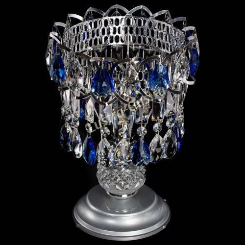 Настольная лампа Астра №1 синяя в Самаре Гусь Хрустальный