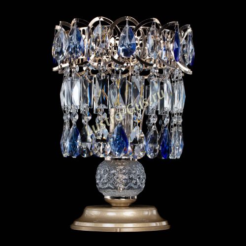 Настольная лампа Астра №1 синяя в Самаре Гусь Хрустальный