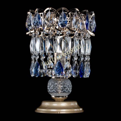 Настольная лампа Астра №1 синяя в Самаре Гусь Хрустальный