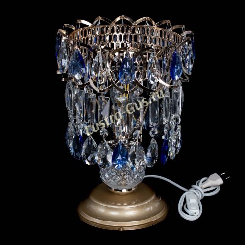 Настольная лампа Астра №1 синяя в Самаре Гусь Хрустальный