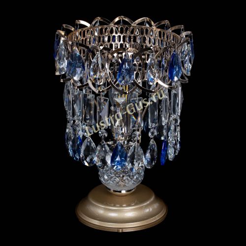 Настольная лампа Астра №1 синяя в Самаре Гусь Хрустальный