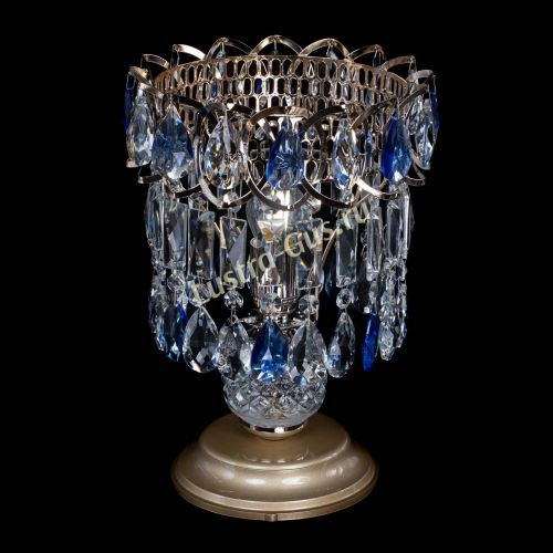 Настольная лампа Астра №1 синяя в Самаре Гусь Хрустальный